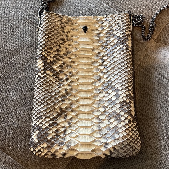 J Markell Ella crossbody python bag in natural - Picture 3 of 8